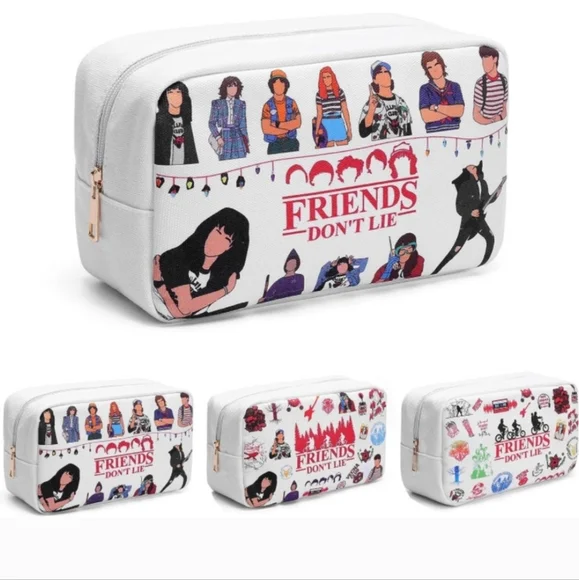 Stranger Things Makeup Bag White Friends Don't Lie - Picture 3 of 7